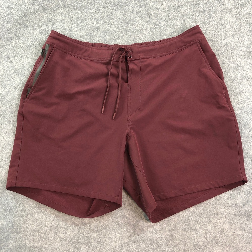 Ten Thousand The Foundation Short Mens Shorts XXL Burgundy Stretch Athletic Fit